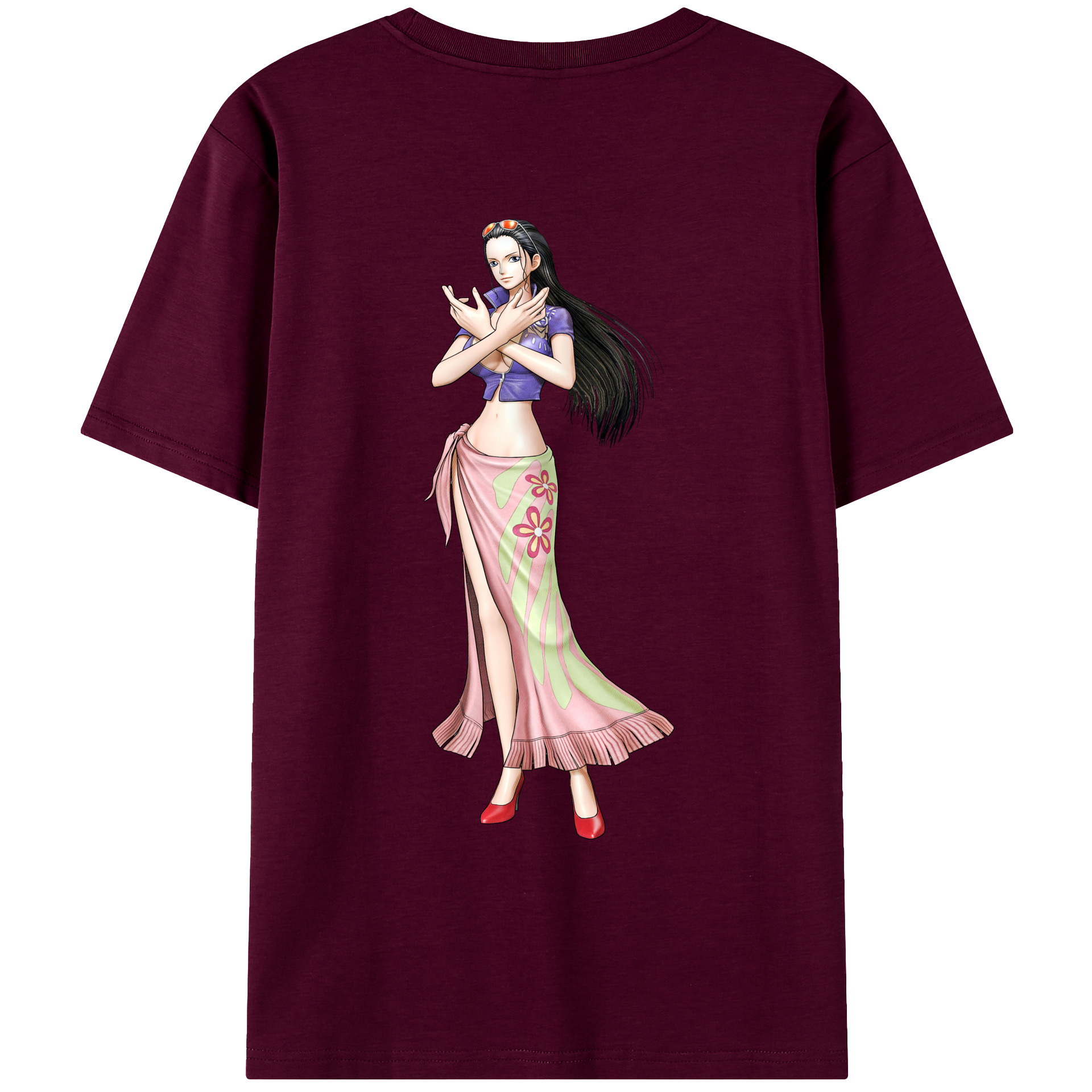 ワンピース ニコ・ロビン ONE PIECE Nico Robin レディース半袖Tシャツ(バックプリント)